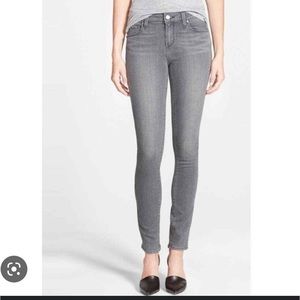 Paige denim verdugo mid rise grey skinny jeans